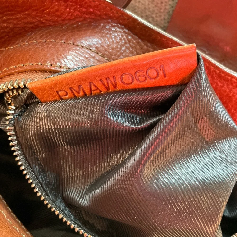 BURBERRY Satchel Canvas Check Shoulder Bag Caramel - Picture 11 of 15